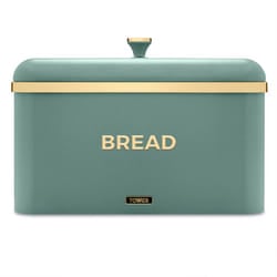 Tower T826130JDE Cavaletto Stainless Steel Bread Bin in Jade Green