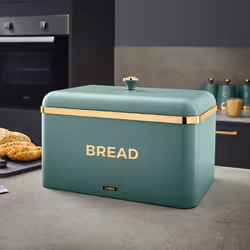 Tower T826130JDE Cavaletto Stainless Steel Bread Bin in Jade Green