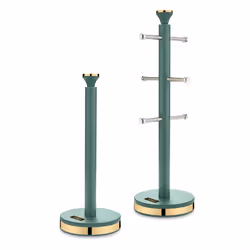Tower T826135JDE Cavaletto Towel Pole and Mug Tree Set - Jade