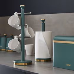 Tower T826135JDE Cavaletto Towel Pole and Mug Tree Set - Jade