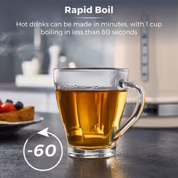 Tower T10049CHA Belle Jug Kettle Rapid Boil, 1.5L,3kw, Chantilly Cream
