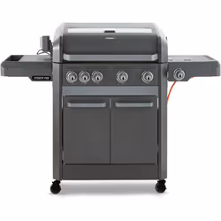 Tower T978526 Stealth Pro Six Burner Gas BBQ with Side Burner, Rotisserie Kit and Weatherproof Cover, Black