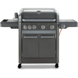 Tower T978526 Stealth Pro Six Burner Gas BBQ with Side Burner, Rotisserie Kit and Weatherproof Cover, Black