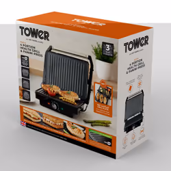 Tower T27038 750W Panini Grill Cerastone Stainless Steel - Additional view 6