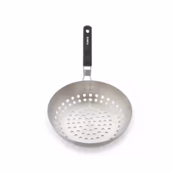 Tower T932017 28cm Stainless Steel Grill Wok for BBQ's with Folding Handle