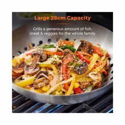 Tower T932017 28cm Stainless Steel Grill Wok for BBQ's with Folding Handle - Additional view 4