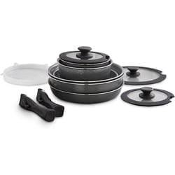 Tower T900140 Freedom Detachable Handles Cookware Set with Cerastone Coating, Stackable Design, 13pc, Graphite