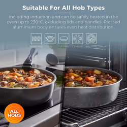 Tower T900140 Freedom Detachable Handles Cookware Set with Cerastone Coating, Stackable Design, 13pc, Graphite