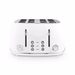 Tower Heritage 4 Slice Toaster 1630W, 4 slice(s), White, Stainless steel, Buttons, 1630 W, 220 - 240 V