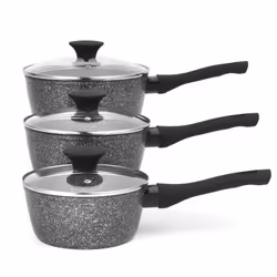 Salter Saucepan Set 3 Piece Non-Stick Megastone Forged Aluminium