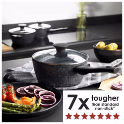 Salter Saucepan Set 3 Piece Non-Stick Megastone Forged Aluminium