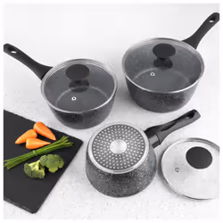 Salter Saucepan Set 3 Piece Non-Stick Megastone Forged Aluminium - Additional view 4