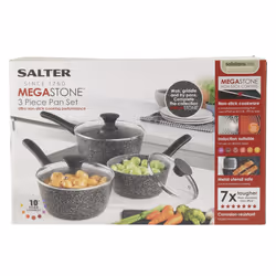 Salter Saucepan Set 3 Piece Non-Stick Megastone Forged Aluminium - Additional view 7
