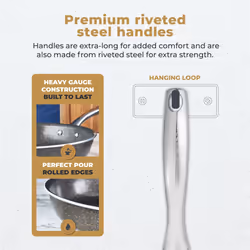 Tower Cerastone Pro Forged Aluminium 2 Piece Frying Pan Set, Non-Stick Coating, Graphite T900202 - Additional view 4