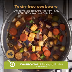 Tower T900204 Cerastone Pro 24cm Forged Aluminium Casserole Dish with Tempered Glass Lid, Non-Stick Coating, Graphite - Additional view 5