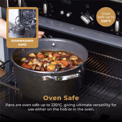 Tower T900204 Cerastone Pro 24cm Forged Aluminium Casserole Dish with Tempered Glass Lid, Non-Stick Coating, Graphite - Additional view 6