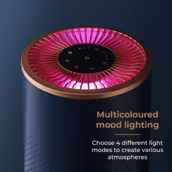TOWER T673000BLG Desktop Air Purifier, Powerful HEPA 13 Filter with Multicolour Mood Lighting, Midnight Blue and Copper - Additional view 7
