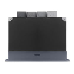 Tower T847041 4pce Chopping Board Set with Stand, Black