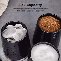 Tower Solitaire Set of 3 Canisters - Black - Additional view 4