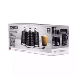 Tower Solitaire Set of 3 Canisters - Black - Additional view 7