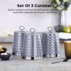 Tower Solitaire Set of 3 Canisters - Grey - Additional view 4