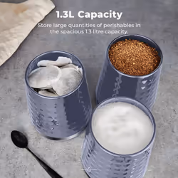 Tower Solitaire Set of 3 Canisters - Grey - Additional view 5