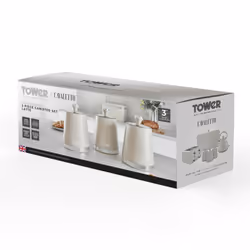 Tower T826131MSH Cavaletto Set of 3 Canisters, Carbon Steel, Latte - Additional view 6