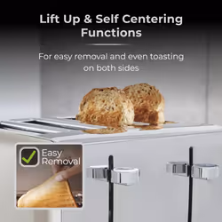 Tower Cavaletto 4 Slice Stainless Steel Toaster Latte - Additional view 7
