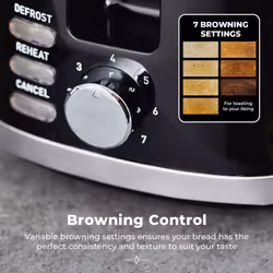 Tower Solitaire 2 Slice Toaster -Black - Additional view 7