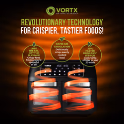 Tower Vortx Vizion 11L Double Stand-alone 2400 W Hot air fryer Black - Additional view 5
