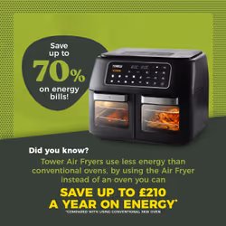 Tower Vortx Vizion 11L Double Stand-alone 2400 W Hot air fryer Black - Additional view 6