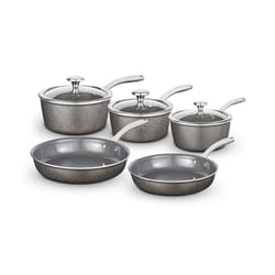 Tower Cerastone Pro 5 Piece Cookware Set, Non-Stick Coating & Riveted Steel Handles, 18/20/22cm Saucepans & 20/24cm Frying Pans T900209