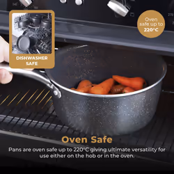 Tower Cerastone Pro 5 Piece Cookware Set, Non-Stick Coating & Riveted Steel Handles, 18/20/22cm Saucepans & 20/24cm Frying Pans T900209 - Additional view 6