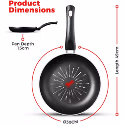 Tower T700303 SmartStart Classic 32cm Aluminium Frying Pan Non-Stick