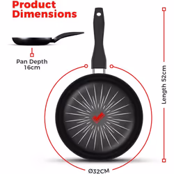 Tower T800303 Smart Start 32cm Aeroglide Forged Aluminium Frying Pan