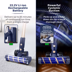 Tower T513009 stick vacuum/electric broom Battery Dry HEPA Bagless 1 L 150 W Blue - Additional view 8