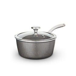 Tower Cerastone Pro 18cm Forged Aluminium Saucepan with Tempered Glass Lid, Non-Stick Coating, Graphite T900215