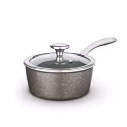Tower Cerastone Pro 20cm Forged Aluminium Saucepan with Tempered Glass Lid, Non-Stick Coating, Graphite T900216