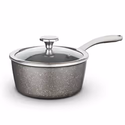 Tower Cerastone Pro 22cm Forged Aluminium Saucepan with Tempered Glass Lid, Non-Stick Coating, Graphite T900217