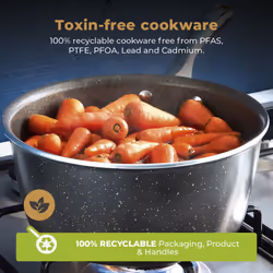 Tower Cerastone Pro 22cm Forged Aluminium Saucepan with Tempered Glass Lid, Non-Stick Coating, Graphite T900217 - Additional view 5