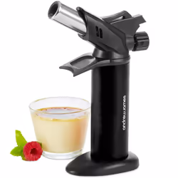 Kitchen Blow Torch for Cooking & DIY | Instant Ignition Adjustable Flame Refillable Butane Gas | Great for Chef Creme