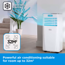 Black & Decker BXAC40025GB portable air conditioner 0.6 L 56 dB 1005 W White - Additional view 4