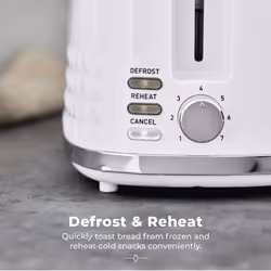 Tower Solitaire 2 Slice Toaster -White - Additional view 5