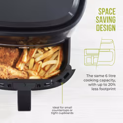 Tower 6 Litre Vortx Space Saver Digital Air Fryer - Additional view 4