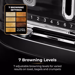 Tower Saturn 2 Slice Toaster T20083BLK (Black)