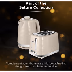 Tower Saturn 2 Slice Toaster T20083MSH (Latte)