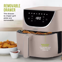 Tower T17127MSH fryer Single 6 L Stand-alone 1700 W Hot air fryer Brown - Additional view 5