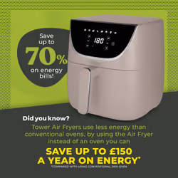 Tower T17127MSH fryer Single 6 L Stand-alone 1700 W Hot air fryer Brown - Additional view 8