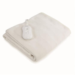 Carmen C81195 Single Heated Under Blanket with Overheat Protection, 35W, White