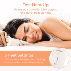 Carmen C81195 Single Heated Under Blanket with Overheat Protection, 35W, White